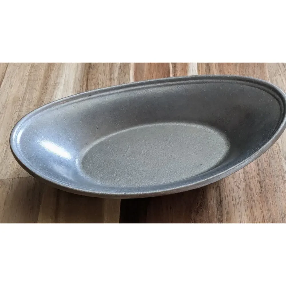 Vintage Wilton Armetale Pewter Oval Serving Bowl 9
